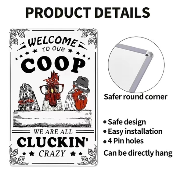 Funny Chicken Sign - Picture 1 of 7